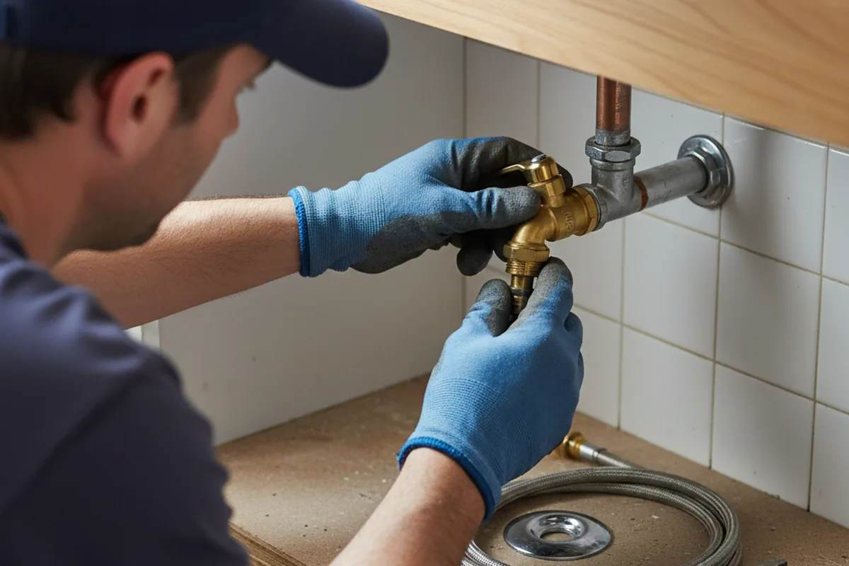 Shutoff valve and fitting work during Faucet and Fixture Repair in Hoxie